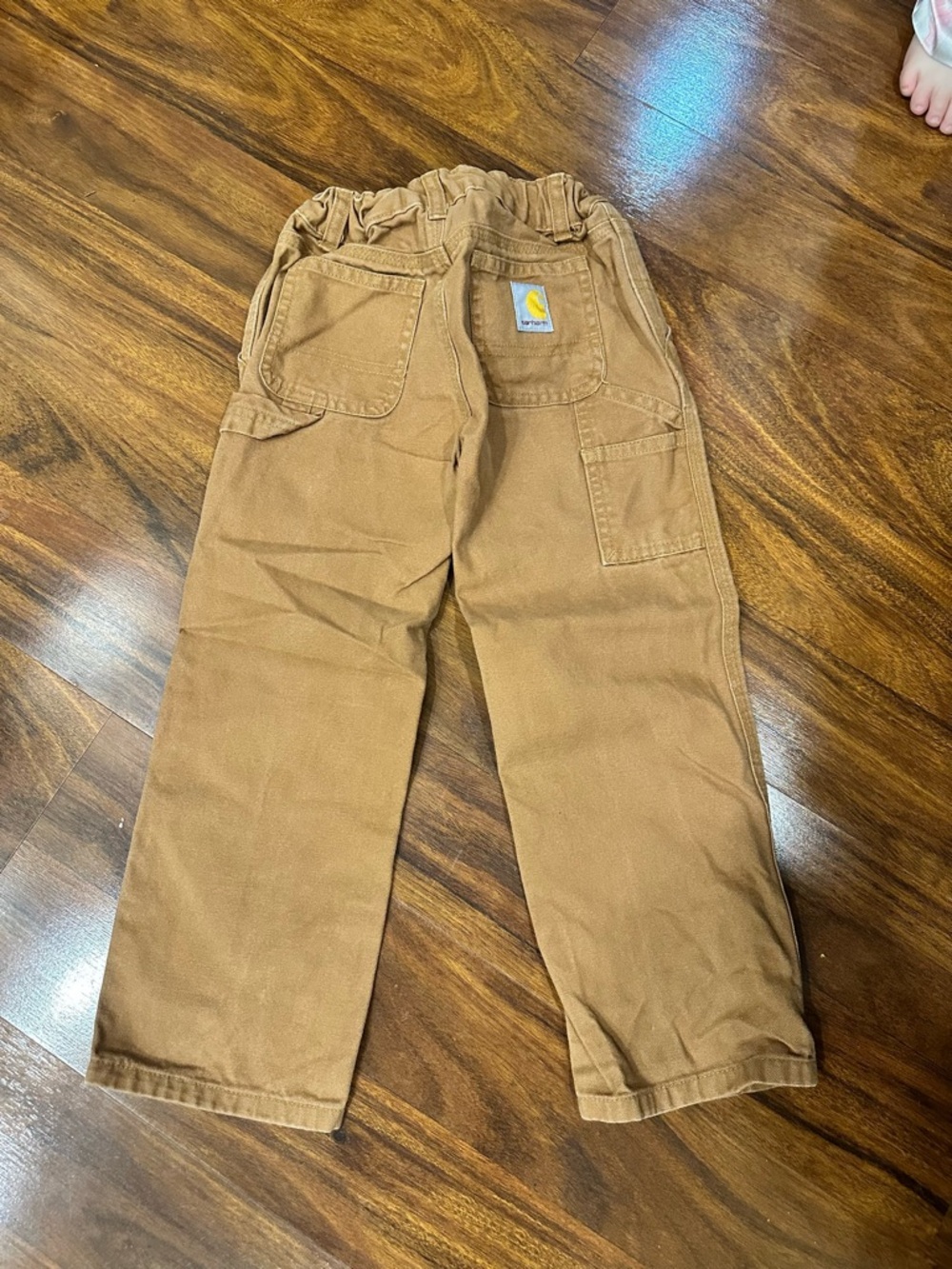 Carhartt Kids Tan Brown Canvas Utility Pants
